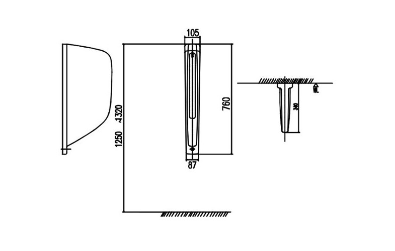 Vách ngăn tiểu nam INAX P-1/BW1